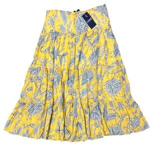 NWT Chaps Sz Medium Floral Boho Maxi Skirt